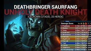 OUT DPSing a BIS Warrior ! Unholy Death Knight | Deathbringer Saurfang 25 HC| Wrath of the Lich King