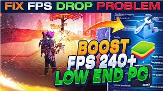 BOOST FPS : SECRET Settings To Increase FPS In Low End Free Fire PC  | Fps Drop Bluestacks 5 | Msi 5