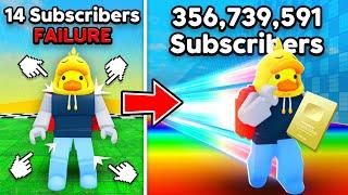 I Became MORE FAMOUS Than MrBeast in Roblox YouTube Race Clicker!