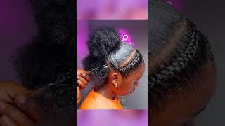 Slayed braided 4c natural hairstyle ️🫧