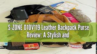 S-ZONE D10V119 Leather Backpack Purse Review: A Stylish and Functional Choice