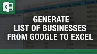 Google Business Extractor in Excel