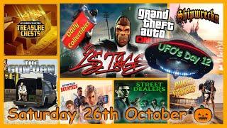 UFO's, LS Tags Guide, Street Dealers, Gun Van, Shipwreck Location Saturday Oct 26th - GTA V Online