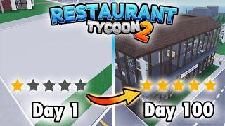 Can you reach 5 star restaurant within 100 days in Restaurant Tycoon 2? (Roblox Restaurant Tycoon 2)