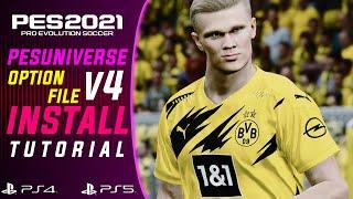 PES 2021 | PES Universe V4 Option File Install Tutorial [V3 Upgrade for PS4 + PS5]