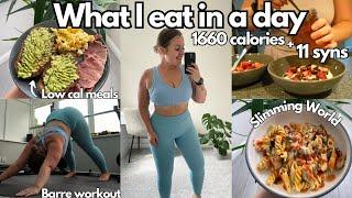 WHAT I EAT IN A DAY 1660 calories + Slimming world meals for WEIGHT LOSS