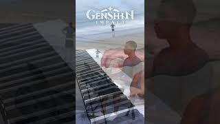 I played Another Hopeful Tomorrow from Genshin Impact on piano at the beach