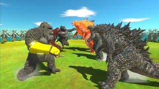 Legendary Showdown - Kong Faction vs Godzilla faction | Animal Revolt Battle Simulator