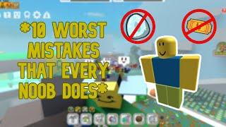 10 WORST Mistakes ONLY Noobs Do in Bee Swarm Simlator!