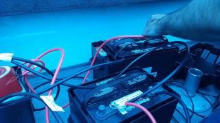Boat electrical system in a single battery box