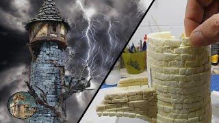 The Wizard Tower / TUTORIAL - Building a round tower made of polystyrene bricks.