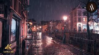 Utrecht Rainy Evening Night Walk, 4K Binaural