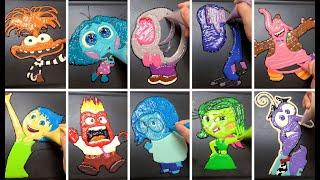 Making Inside Out: All Characters Pancake art challenge (Anxiet, Envy, Joy, Anger, Sadness...)