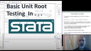 Stata Tutorial: Basic Unit Root Test