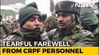 CRPF Troops' Emotional Farewell To Soldiers Killed In Kupwara Encounter