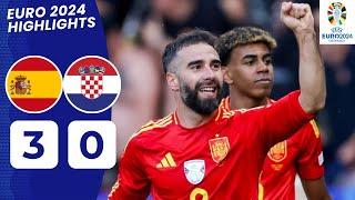 Spain vs Croatia 3 - 0 Highlights | EURO 2024