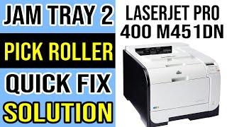 How to Fix Paper Jam in Tray 2 Error in HP Color LaserJet Pro 400 M451dn Printer