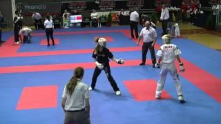 Monica Engeset (NOR) v Livia Murvai (HUN) WAKO European Championships 2014