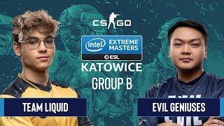 CS:GO -  Evil Geniuses vs Team Liquid [Inferno] Map 3 - Group B - IEM Katowice 2020