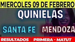 Quinielas Primera y matutina de Santa fé y Mendoza Miércoles 9 de Febrero