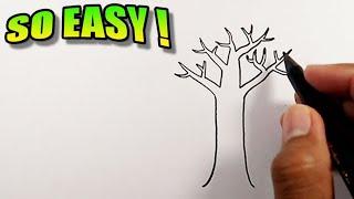 How to draw tree branches | Easy Drawings