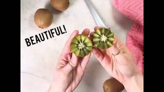 How to Cut a Kiwi Like a Flower | Kiwi Fruit Garnish