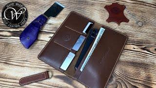 Purse/портмоне bi-fold long wallet из кожи от #wildleathercraft