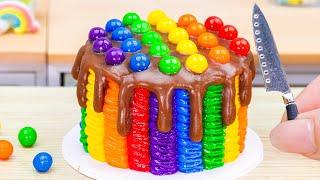 Amazing Rainbow Cake  Miniature Rainbow Buttercream Cake Decorating By Amazing Cake