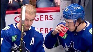 Kuzmenko Sips Pepsi Between Shifts