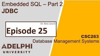 Embedded SQL using JDBC