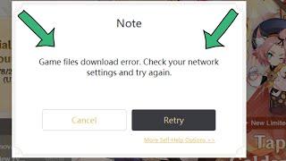 Fix genshin impact game files download error check your network settings and try again