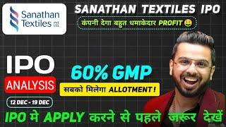 Sanathan Textile IPO Review | Sanathan Textile IPO Analysis | Sanathan Textile IPO Apply or Avoid |