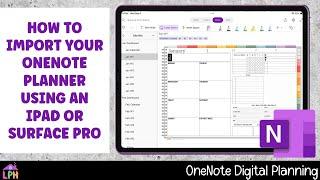 How to Import OneNote Digital Planner on iPad or Surface Pro | Microsoft OneNote Notebook