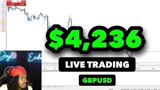 Live Trading (GBPUSD): $4,236 In 45 Minutes Using Supply & Demand Strategy | FOREX