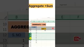 aggregate +Sum in excel | #trending #viralvideos #shorts #reels #subscribe