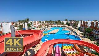 SUNRISE GARDEN BEACH RESORT AQUA PARK WATERSLIDES, HURGHADA, EGYPT 4K 