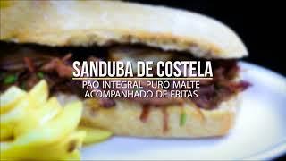 Sanduba de Costela no Pão Integral Puro Malte com Fritas