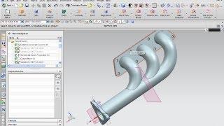 Abgaskruemmer - Siemens NX 8 Surface Training - Sweep with perimeter law - Combined projection