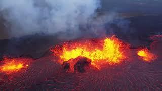 ICELAND VOLCANO IS ERUPTING IN FULL FORCE ON A BAD WEATHER! DRONE MELTED DURING FLIGHT!2022