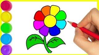 BEAUTIFUL FLOWER DRAWING || How to draw a beautiful flower || Creative Corner