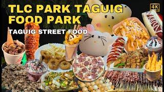 [4K] TAGUIG FOOD BAZAAR| Filipino Street Food | TLC Park + Aurora Borealis Show at Aqua Luna