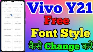 Vivo Y21 Free Font Style Setting Kaise Change Kare // How To Free Font Style Change Setting In Vivo