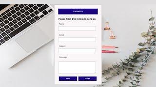 How create a contact us page using HTML and CSS | Contact us page UI design using HTML and CSS