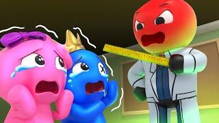 BLUE & PINK at SCHOOL... RED TURNS into EVIL | RAINBOW FRIENDS 2 ANIMATION | Rainbow Sun