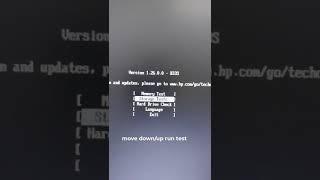 HP check error hardware Run diagnostic