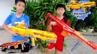 Khui Hộp Khẩu Súng Nerf Ngắm Huyền Thoại : Long Shot CS6