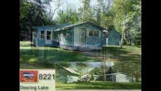 Maine Real Estate Listings On The Waterfront, Deering Lake Log Home MOOERS #8221