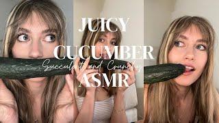 ASMR Crispy Crunchy Cool Cucumber!! Refreshing and frisky