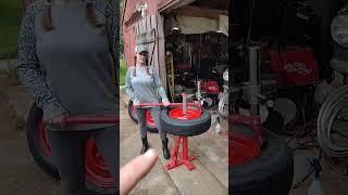 We are going to show you how to modify your manual tire changer into a easy to use tire machine!!