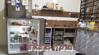 Susun susun belanja dapur || groceries preping